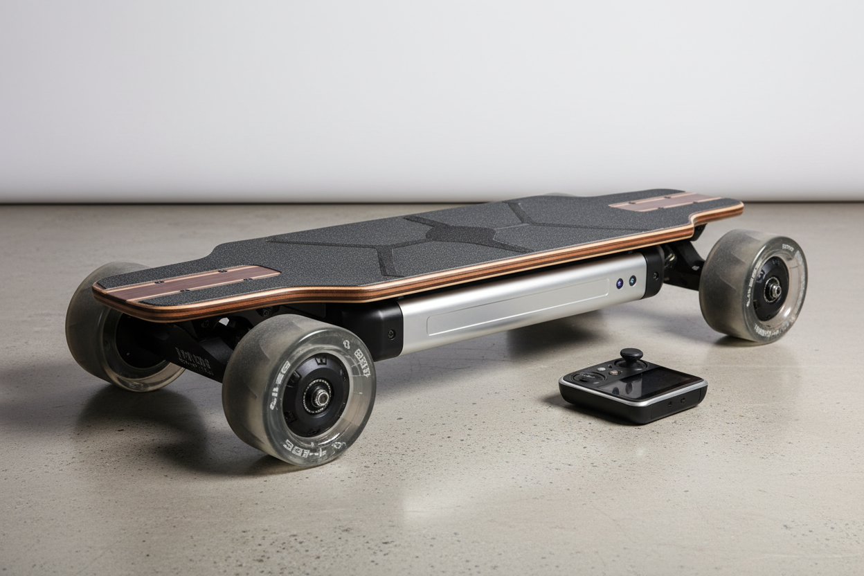 Electric skateboards and electric longboards for commuting and carving at E-Ride Outfitters in McKinney Texas