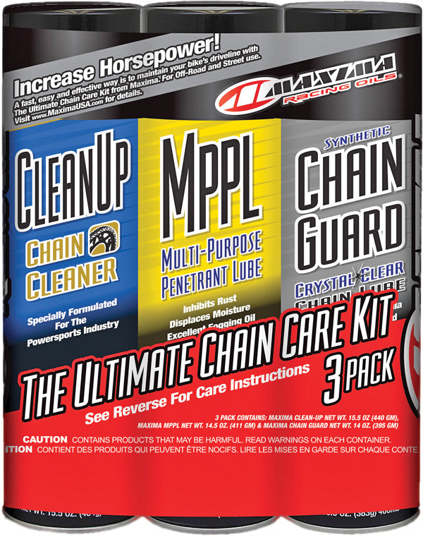 MAXIMA ULTIMATE CHAIN GUARD CARE KIT 3/PK
