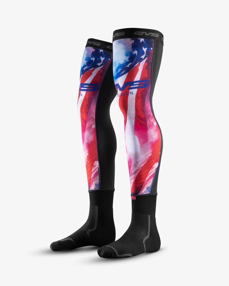 EVS FUSION SOCK/ SLEEVE COMBO 1776  RED/WHT/BLU